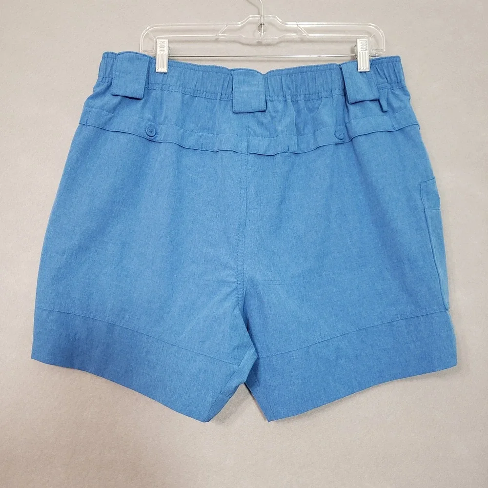 AFTCO Mens 38 Fishing Shorts Blue Stretch Performance Cargo Utility Outdoor